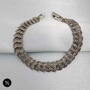 دستبند نقره زنانه پهن هانگ مدل DSW D53