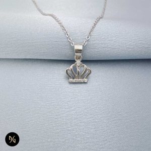 گردنبند نقره زنانه ظریف طرح تاج مدل ZSW Z48