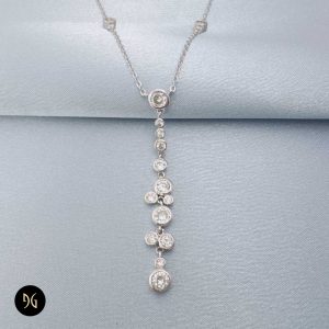 گردنبند نقره زنانه شیک طرح جواهری مدل ZSW Z46