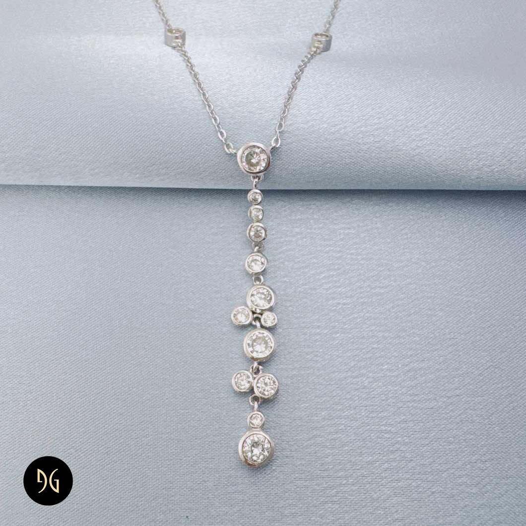 گردنبند نقره زنانه شیک طرح جواهری مدل ZSW Z46