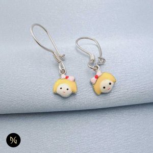 گوشواره نقره دخترانه شیک طرح عروسکی مدل ESW E72