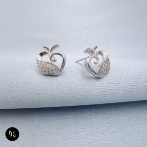 گوشواره نقره جدید زنانه طرح سیب مدل ESW E71