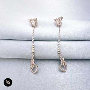 گوشواره نقره آویز زنانه زنجیری مدل ESW E70