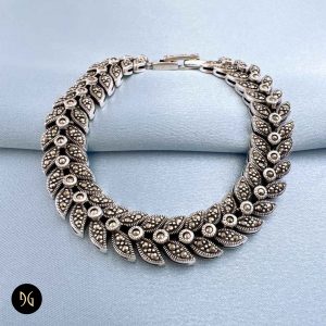 دستبند نقره زنانه پهن مدل DSW D48